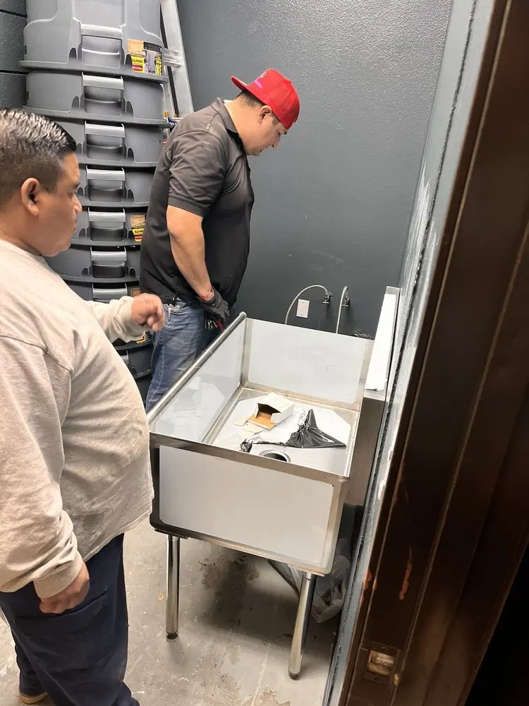 Commercial plumbing and sink installation in Ross